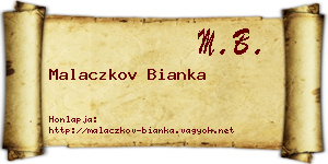 Malaczkov Bianka névjegykártya